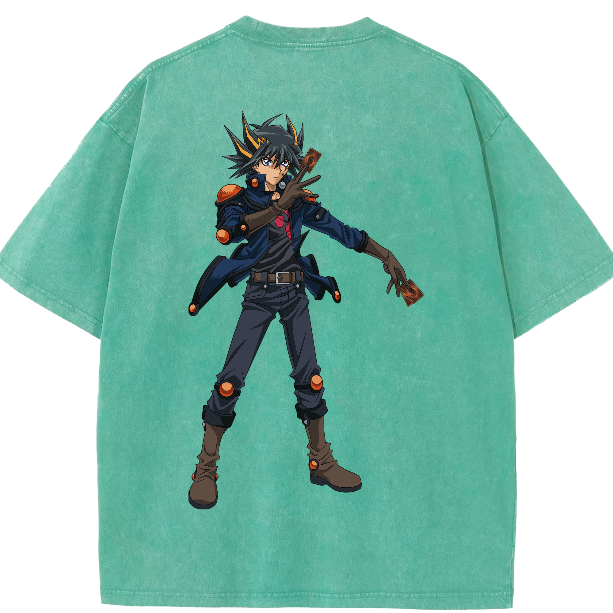 （画像用） 遊☆戯☆王 Yu-Gi-Oh! 綿100% ヴィンテージ風 半袖Tシャツ（背面プリント）
